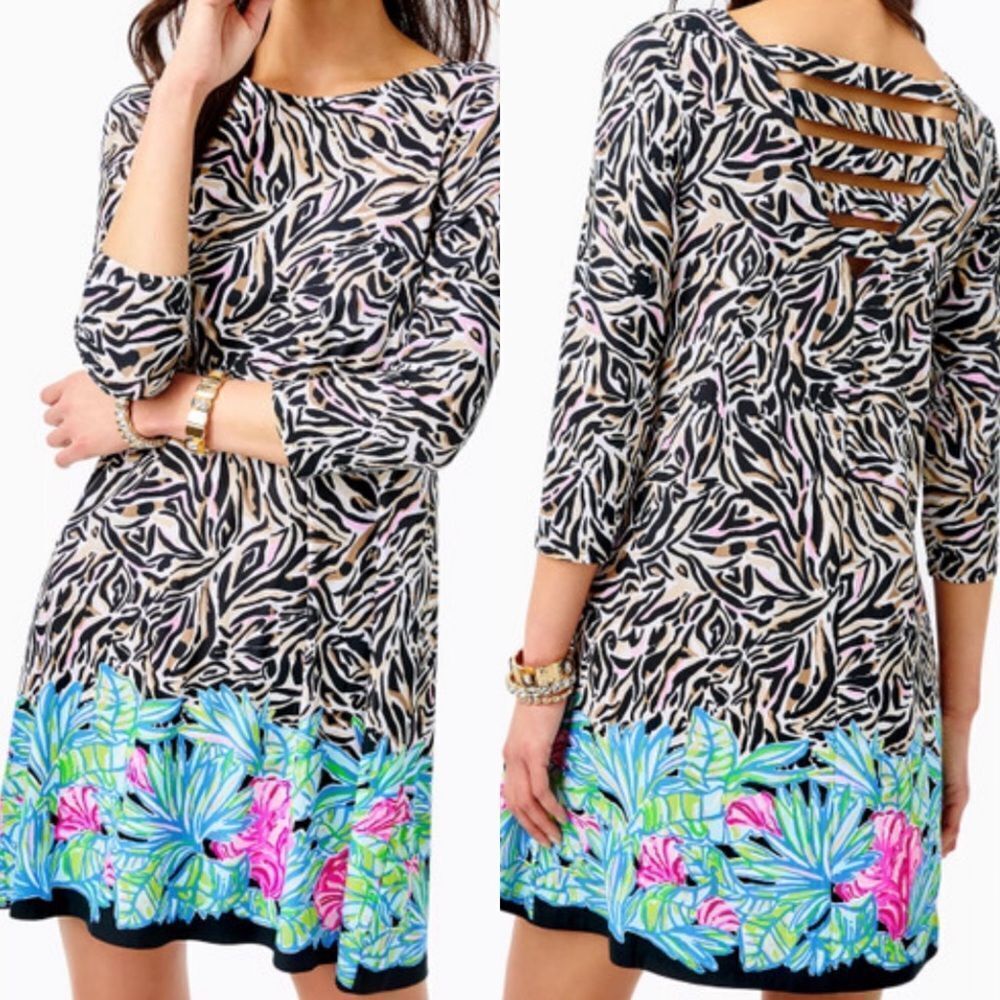 Lilly pulitzer Ophelia Dress Onyx Can You Zee Me Engineered Dress womens XS